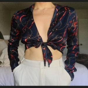 Forever21 Chain Link Tie Top